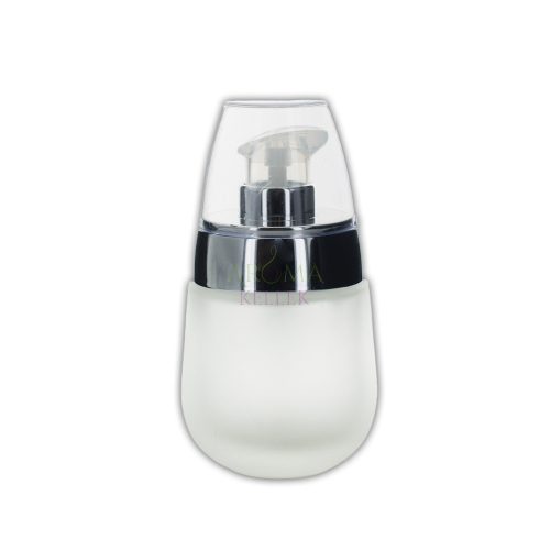Pumpás krémes üveg - homokfújt (30 ml)