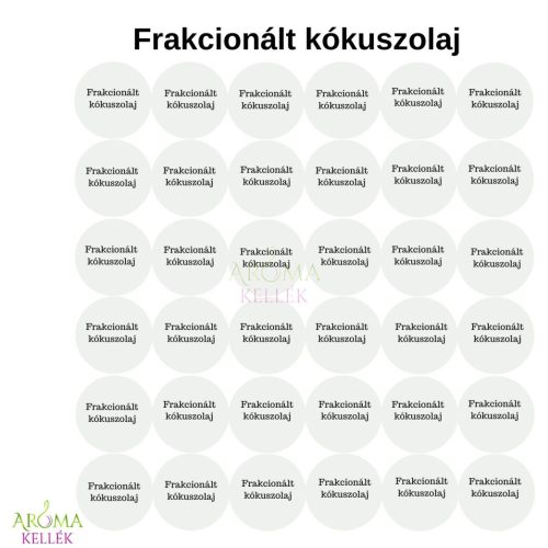 Matrica, címke illóolajokhoz - Frakcionált kókuszolaj