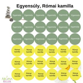 Matrica, címke illóolajokhoz - Egyensúly, Római kamilla