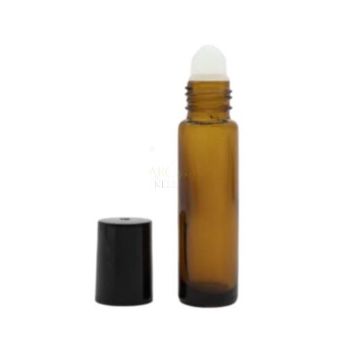 10 ml - es roll on illóolaj üveg - amber (üveg golyóval)