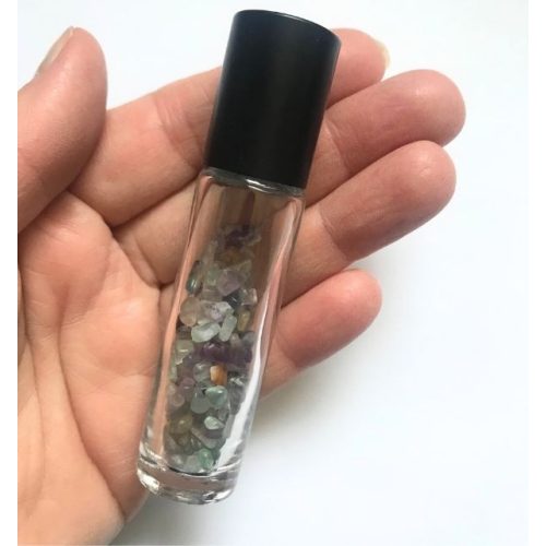 10 ml roller bottle with mineral stones - fluorit