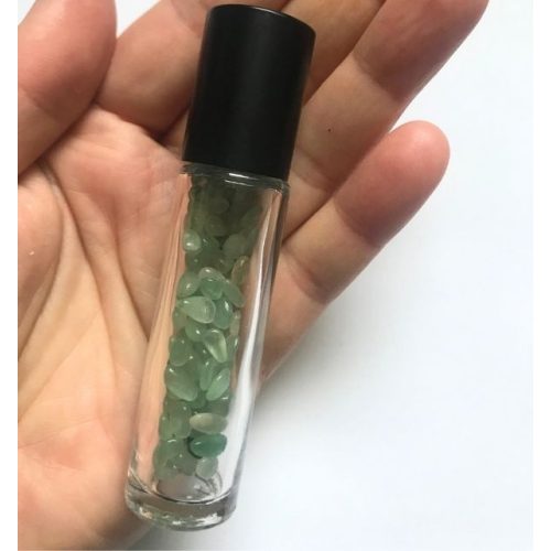10 ml - es roll on üveg ásványokkal - zöld aventurin