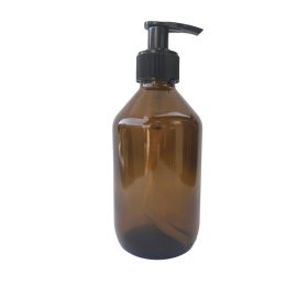 250 ml-es barna, ÜVEG palack pumpás fejjel