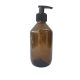 250 ml brown glass bottle with pump head