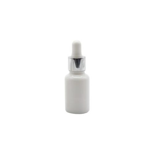 Bottle with dropper cup - 15 ml (white)