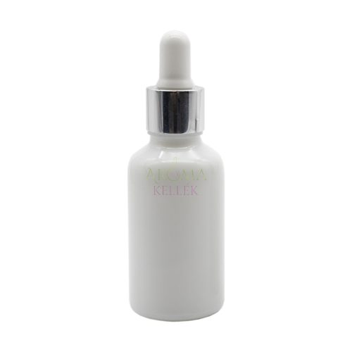Bottle with dropper cup - 30 ml (white)