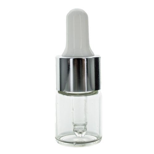 Bottle with dropper cup - 5 ml (clear)