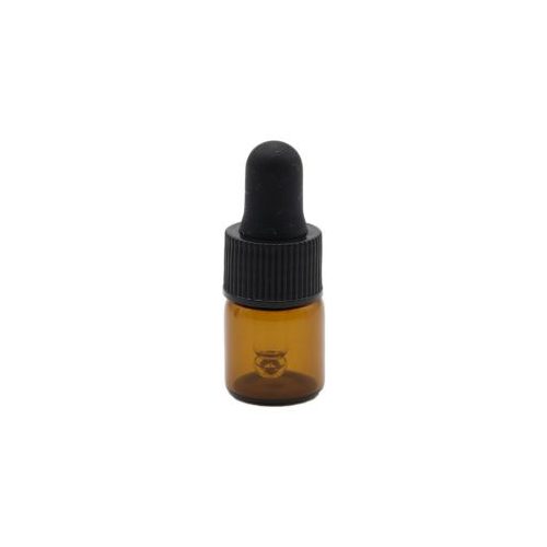 Bottle with dropper cup - 2 ml (amber)