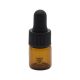 Bottle with dropper cup - 1,5 ml (amber)