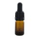 Bottle with dropper cup - 5 ml (amber)