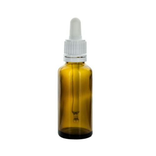 Bottle with dropper cup - 100 ml (amber)