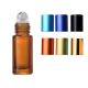 Roller bottle 5 ml (amber) - with optional cap