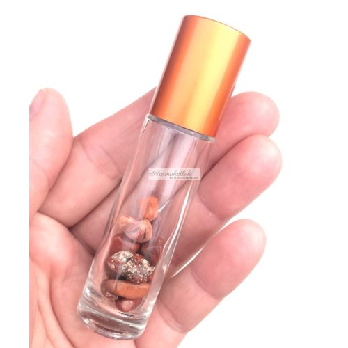  Sacral chakra roller bottle for essential oils - with minerals