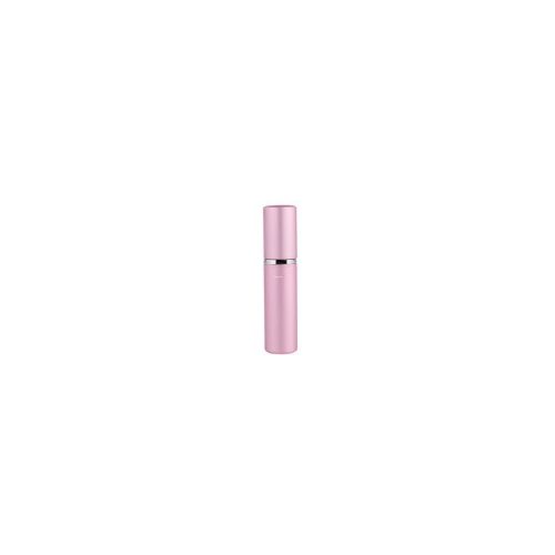 Pumpás head glass with metal case - 10 ml - pink