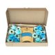  Bath salt, gift set with soap flowers - blue