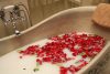  Bath salt, gift set with soap flowers - blue