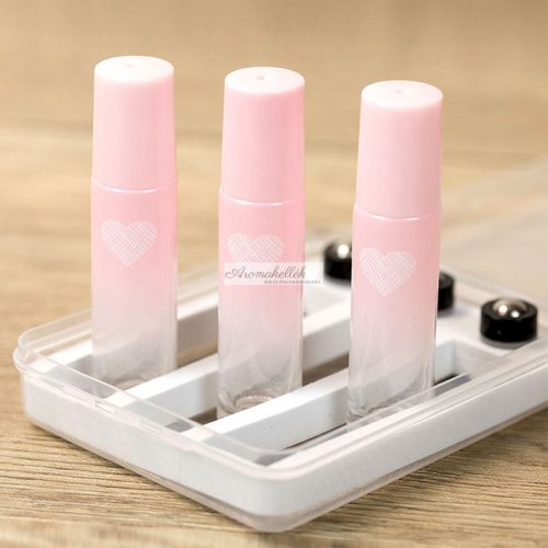 Roll-on glass set in box (pink)