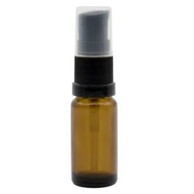 Pumpás, krémes üveg - amber - 10 ml